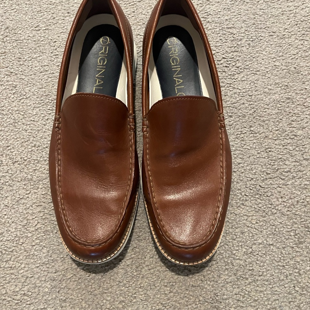 Cole Haan Brown Leather Slip-On Loafers